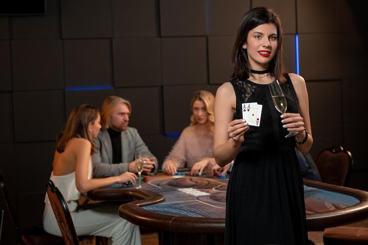 Croupier mengumumkan hasil putaran roulette